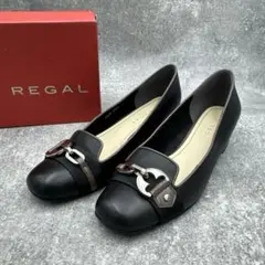 美品　リーガル ブラック　チェーンバックル　パンプス　23.5cm