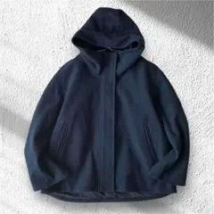 【ジーユー】コージーメルトンショートフーディコート フルジップ ポケット有 XL