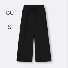 GU パフスウェットバギーパンツ　S ブラック