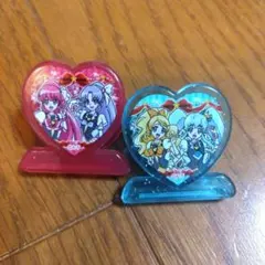 プリキュア　クリップ　ハート型　プラスチック製