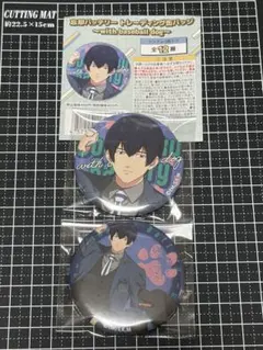 忘却バッテリー 缶バッジ with baseball dog 清峰 2点