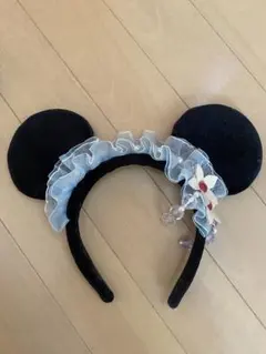 ミニーマウス耳付きカチューシャ