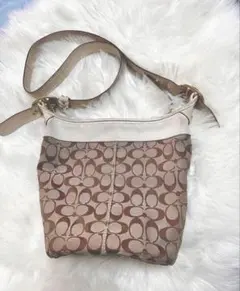 COACH ショルダーバッグ ブラウン ロゴパターン