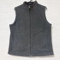 グレー フリース ジッパーベスト 95 フリースジャケット ノースリーブ