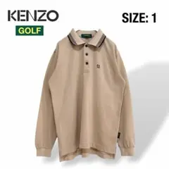 ケンゾーゴルフ/ KENZO GOLF 長袖ポロシャツ 象刺繍 90s 日本製のサムネイル