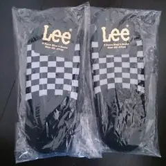 Lee ホワイトチェッカーフットカバーソックス・3足セット/メンズ25-27cm
