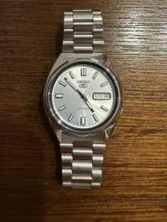 極美品/希少】セイコー5 7S26-8760白文字盤ミリタリー 赤針 自動巻き