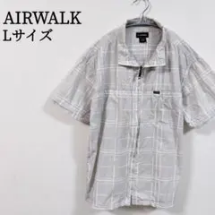 【Y2K】 エアウォーク AIRWALK チェック ジップアップ 半袖シャツ Lのサムネイル