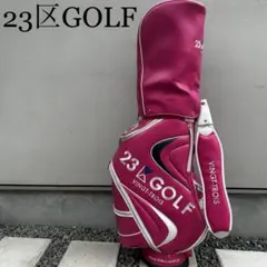 大人可愛い 23区GOLF キャディバッグ ドット柄 8.5型 かわいい 軽量
