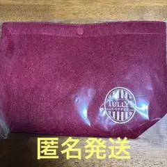 TULLY'S COFFEE レッドミニトートバッグ　フエルト