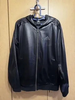adidas フード付きジャージ ブラックのサムネイル