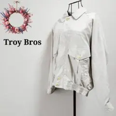 トロイブロス◇ブルゾン カバーオール ジャンパー ロゴ刺繍 ジップアップ M