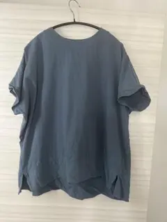 しまむら CLOSSHI オーバーサイズ Tシャツ L 綿100% くすみブルーのサムネイル