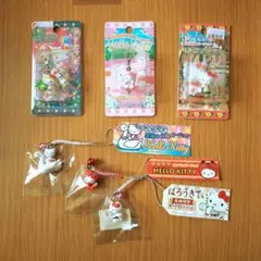 【平成レトロ】ご当地ハローキティ ストラップ まとめ売り 6個セット