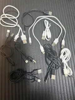 USBケーブル 黒 白 複数本セット Type-C ケーブル USB タイプC