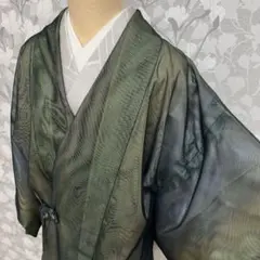 新品未使用 正絹紋紗長羽織 裄70 青緑ぼかし 大輪菊 夏羽織 - メルカリ