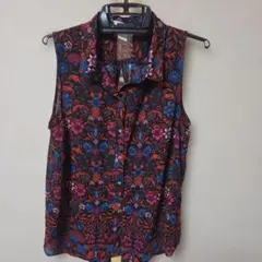 H&M 花柄 ノースリーブシャツ