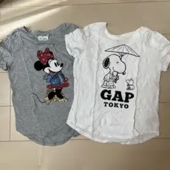 GAP KIDS ミニーマウス スヌーピー Tシャツ 2枚セット L