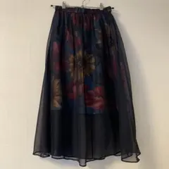 snidel 花柄シアーフレアスカート ひざ丈のサムネイル