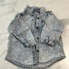 淡いデニム風 長袖シャツ 95cm