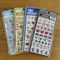 【在庫わずか】BT21 PUKUPUKU シール ステッカー 4枚セットのサムネイル