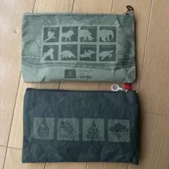 動物デザイン収納ポーチ 2個セット