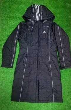 アディダス フード付きロングベンチコート Mサイズ (レディース)