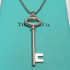 希少】ティファニー クローバー キー ラージ ネックレス シルバー 美品