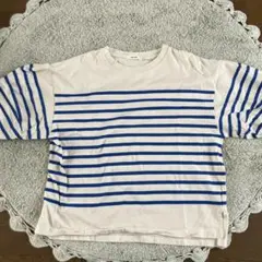 ニコアンド☆パフスリーブボーダー半T