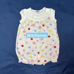 ミキハウス カラフルドットロンパース 80cm