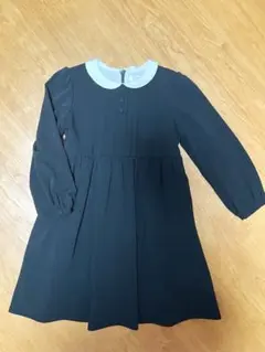 美品SHIPS ネイビー 長袖 キッズフォーマルワンピース 120