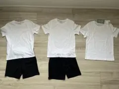 【H&M】白Tシャツ&パンツセット(120-130㎝)