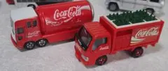 トミカ　Coca-Cola ミニカー 赤いトラック2点セット