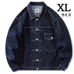 デニムジャケット ダークデニム ボタン付き ジャケット XLサイズ Gジャン