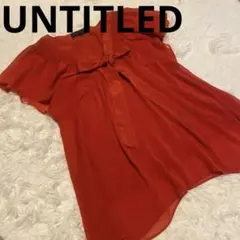 アンタイトル　UNTITLED★半袖ボウタイフレアブラウス