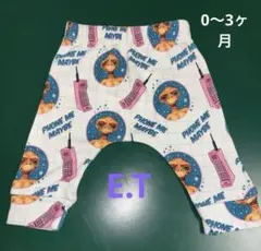 E.T. 総柄　SLEEP NO MORE ベビーパンツ レギンス　0-3ヶ月