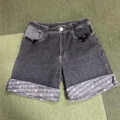 メゾピアノ 160 デニム　ショートパンツ