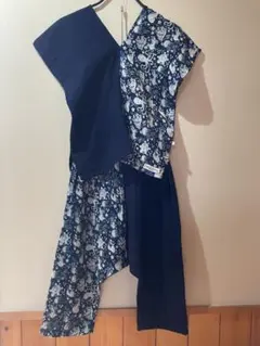 ダブルガーゼのツーピース　お子様用　綿100% 海シリーズ