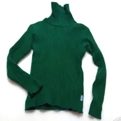 【状態良好】ブーフーウー　グリーン タートルネック セーター　110