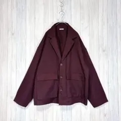 【GU】長袖 カジュアルテーラードジャケット 羽織り シンプル 無地 ブラウン