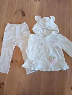 美品。うさ耳クーラクール、パーカー。ズボン。90　(a19