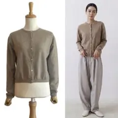 【evam eva】 cashmere カシミヤ クルーネックカーディガンのサムネイル