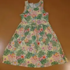 H&M フラワープリント ノースリーブワンピース 10-12Y 146/152