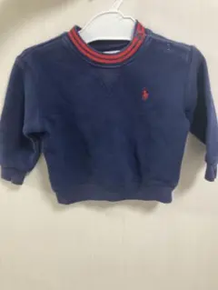 Ralph Lauren ネイビー トレーナー 12M 赤いストライプの襟