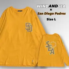 ＊人気＊【WIND AND SEAxMLB】パドレスデザイン長袖TEE