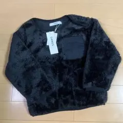 【新品タグ付き】OMNES 黒 ボアフリース プルオーバー 100サイズ