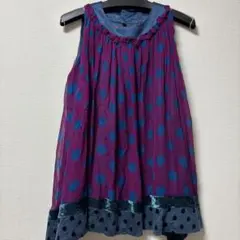 sunaokuwahara（スナオクワハラ）異素材レイヤードドット柄チュニック