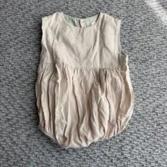 韓国子供服MONBEBE ロンパース ベージュ Lサイズ