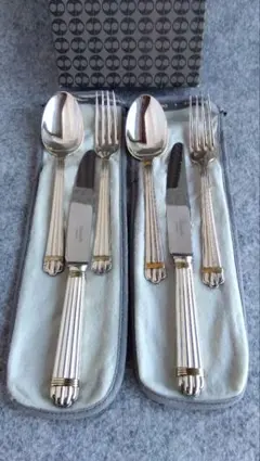 希少 美品 クリストフル アリアゴールドリング サービングセット 2点 希少 美品 クリストフル アリアゴールドリング サービングセット