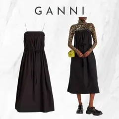 GANNI キャミワンピース ブラック 【クリーニング済】のサムネイル